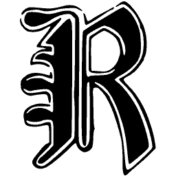 Lined blackletter R