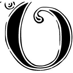 Curled lombardic O