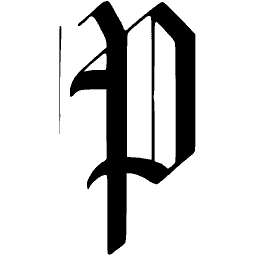 Round blackletter P