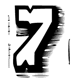Solid numeral 7