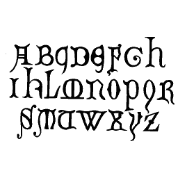 Gothic uncial alphabet