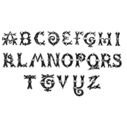 Ornate capital alphabet