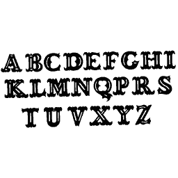 Bold tuscan capital alphabet