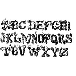Rustic branch capital alphabet