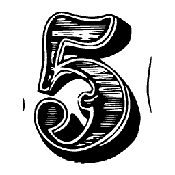 Shaded numeral 5