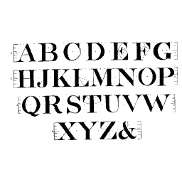 Roman serif capital alphabet