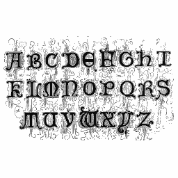 Decorated gothic capital alphabet