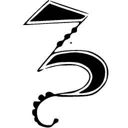 Ornate numeral 3
