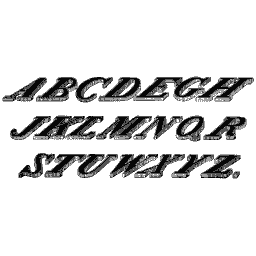 Shaded italic capital alphabet 02