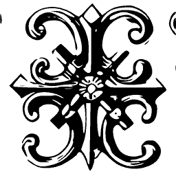 Foliate cross ornament