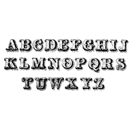 Shaded roman capital alphabet
