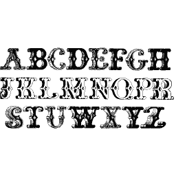Shaded ornamental capital alphabet