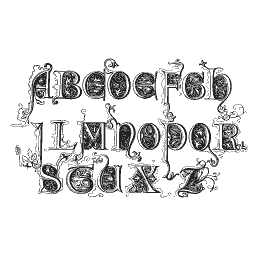Illuminated capital alphabet