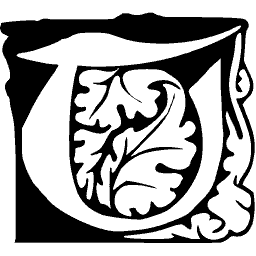 Oak-leaf initial T 02
