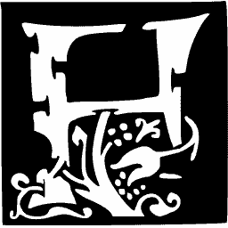 Flowered initial H