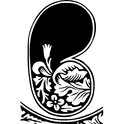 Flowered initial P