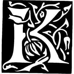 Foliate initial K