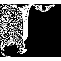 Foliate initial T 15