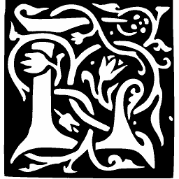 Interlaced initial with crossing stems 02