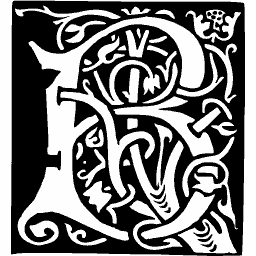 Foliate initial R 08