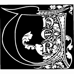 Vine initial with a flower 02