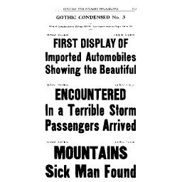 Gothic condensed specimen