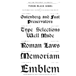 Tudor black letter words