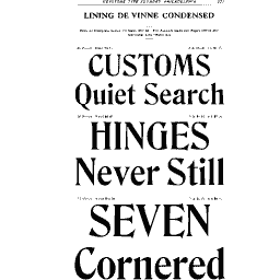 De Vinne condensed specimen