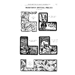 Mortised corner initial pieces