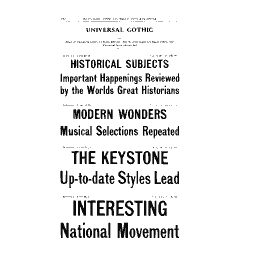Universal gothic specimen