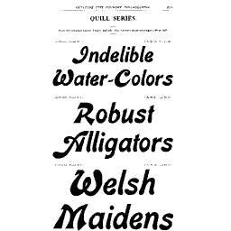 Quill series italic specimen