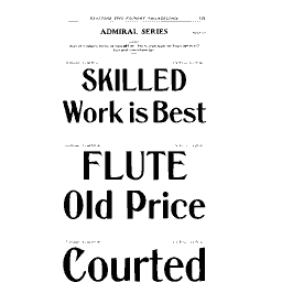 Admiral series specimen