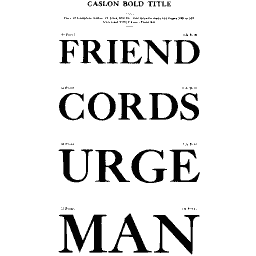 Caslon bold title words