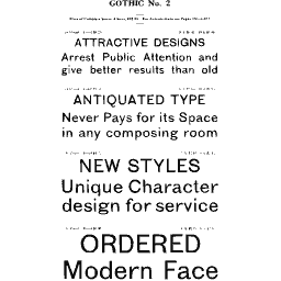 Gothic number two specimen