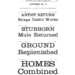 Antique series specimen