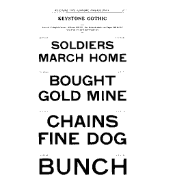 Keystone gothic specimen