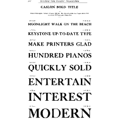 Caslon bold title lines