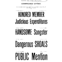 Compressed gothic specimen