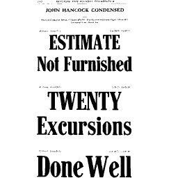 John Hancock condensed words