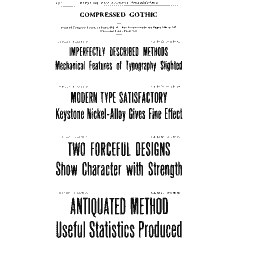 Compressed gothic lines