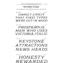 Victoria italic specimen