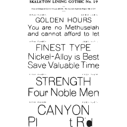 Skeleton gothic lettering