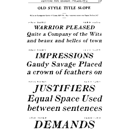 Old style italic titling