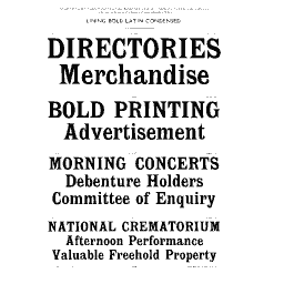 Bold Latin Condensed specimen