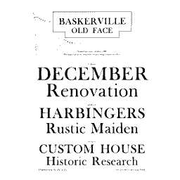 Baskerville Old Face specimen