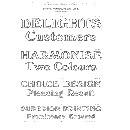 Windsor Outline specimen