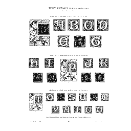 Text initials with mortised ornament