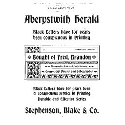 Abbey Text blackletter specimen