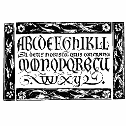 Decorated roman capitals