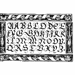 Flourished gothic capitals